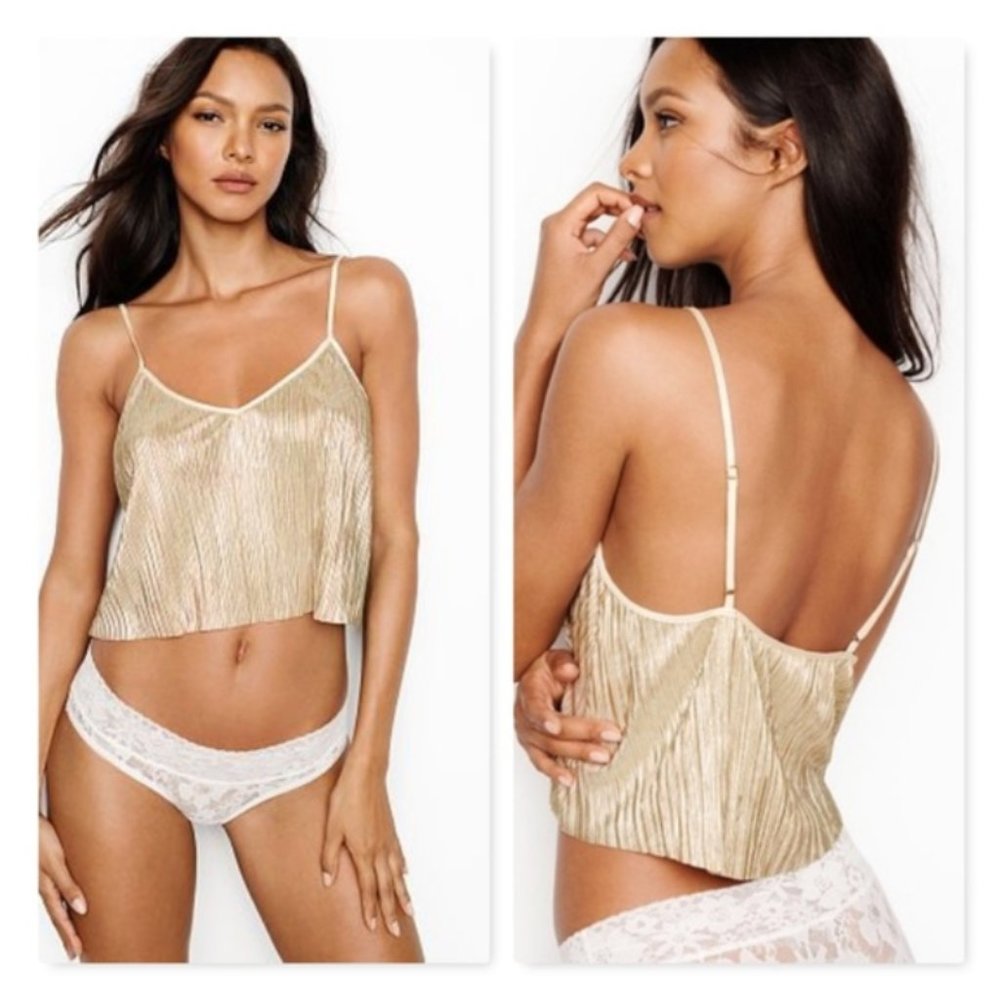 VS Rose Gold Crop Cami Top